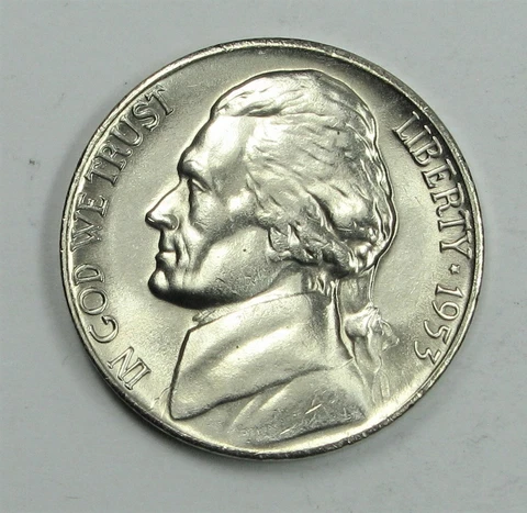 1953 S UNCIRCULATED JEFFERSON NICKEL CHOICE TO GEM BU Cover
