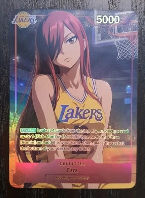 L.A LAKERS EZRA FAIRY TAIL NBA Goddess Story Waifu TCG Doujin Card - Image 1 of 3