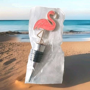 Flamingo Weinverschluss Flaschenstecker Bargeschirr rosa stehend elegant Neuheit Strand  - Bild 1 von 6