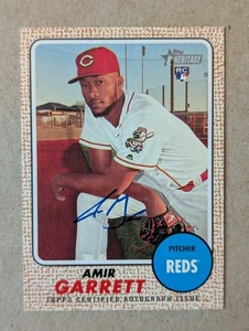 Autógrafos Topps Heritage High Number 2017 - Real One Amir Garrett #ROA-AG - Imagen 1 de 3