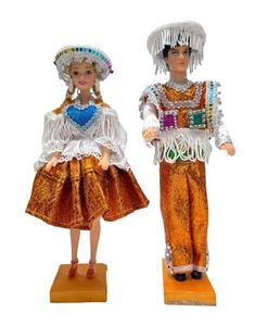 Bolivia "KULLAWADA" Dance Doll Man/Woman Handmade 13"x 4" BOLIVIAN Andean dress. - Picture 1 of 22
