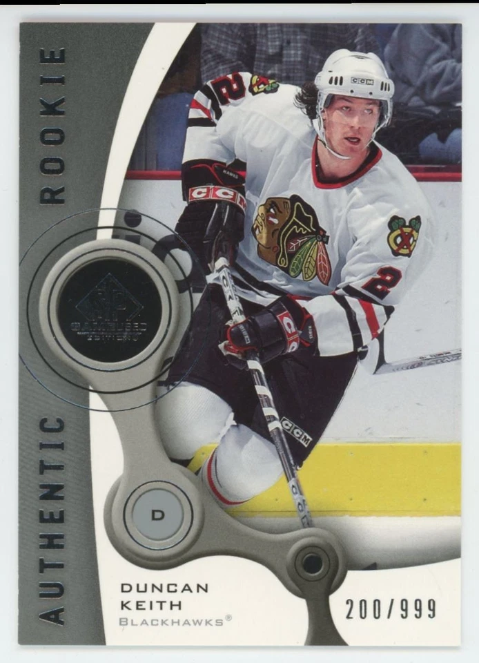 2005-06 SP GAME USED Duncan Keith AUTHENTIC RC ROOKIE /999 - Image 1 of 2
