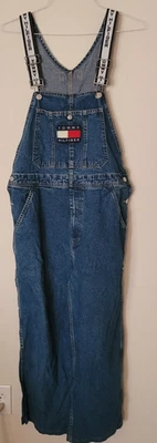 Vintage 90's Tommy Hilfiger Unisex Bib Overalls- Size M with White Logo Strap - Image 1 of 4