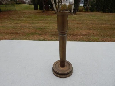 1944 WWII TRENCH ART BRASS CANDLESTICK MADE FROM A 40MM US NAVY MK 2 SHELL - Image 1 of 4