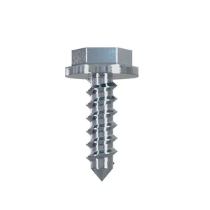 M6 Wood Stud Screws, CarbonSteel, Silver, Hex Head,, 4 Pack - Picture 1 of 4