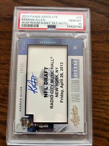2013 Panini Absolute War Room NFL Draft Day Tickets Keenan Allen #13/25 (AU, RC) - Picture 1 of 2