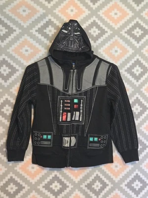Boys Star Wars Darth Vader Cosplay Zip-up Hooded Sweatshirt With Cape Size Small - Image 1 of 4