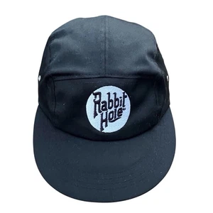 Rabbit Hole Distillery Bourbon Hat SnapBack Black Cap Adjustable Cotton 5-Panel - Picture 1 of 11