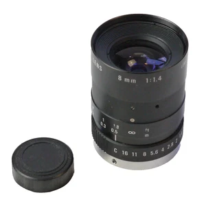 Cosmicar 8mm f1.4 Television Lens, black, C mount Wide Angle Lens - Picture 1 of 8