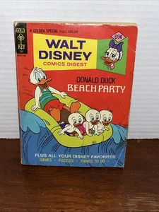 Paperino's Beach Party #54 Walt Disney Comics Digest - Fair Shape - Foto 1 di 10