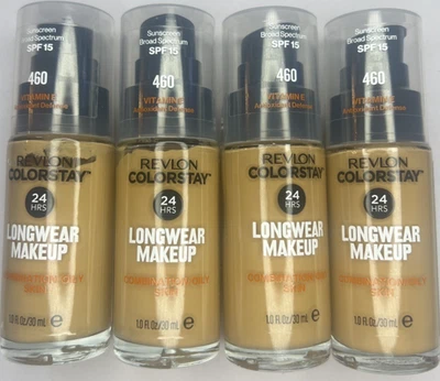 (4ct) Revlon ColorStay Foundation Combination/Oily Skin 460 Macadamia NEW - Image 1 of 3