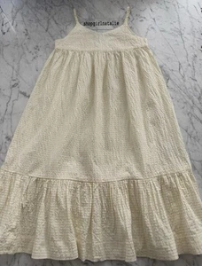 Bonpoint Yellow Striped ANYA Sun Dress 7 8 Y Cotton Bonton Boho - Picture 1 of 15