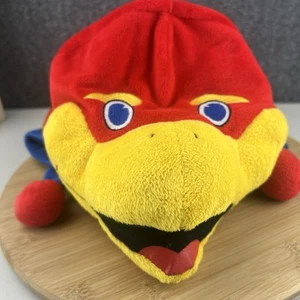 Kansas Jayhawks KU Mascot Plush Hat Cap 3D Forever Collectibles Big Jay - Picture 1 of 15