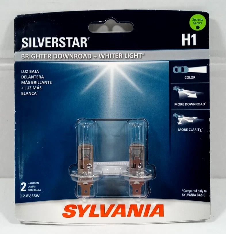 Faro halógeno Sylvania SilverStar Ultra H1 más brillante 2 bombillas H1ST.BP2 (NUEVO) Foto 1 de 1