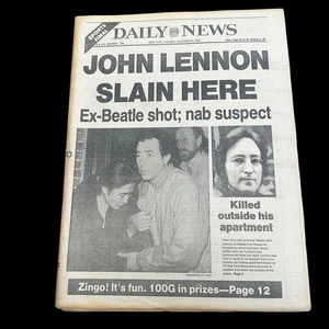 Daily News Paper New York NY December 9th 1980 John Lennon Slain Here Beatles - Picture 1 of 7