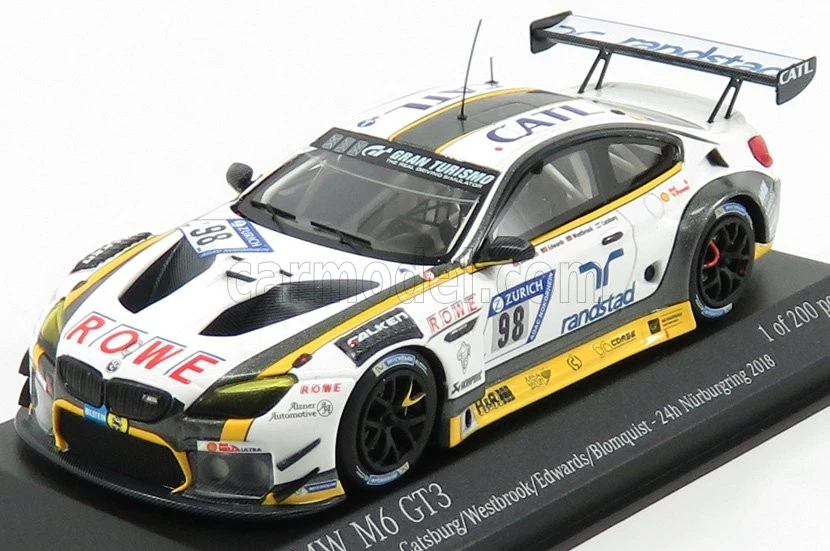 1/43 MINICHAMPS - BMW - 6-SERIES M6 GT3 TEAM ROWE RACING N 98 24h 447182698 - Immagine 1 di 1