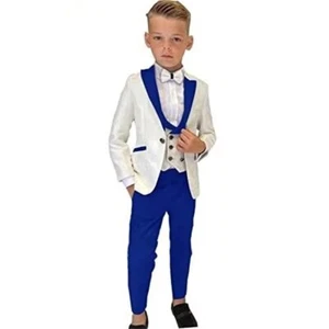 3-Piece Suits for Boys Stylish Tuxedo Formal Outfit Kids Blazer Vest And Pants - Picture 1 of 16