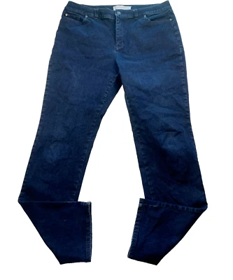 Женские прямые темные вареные эластичные джинсы из денима Foxcroft NYC 14 (32x30) - Изображение 1 из 4