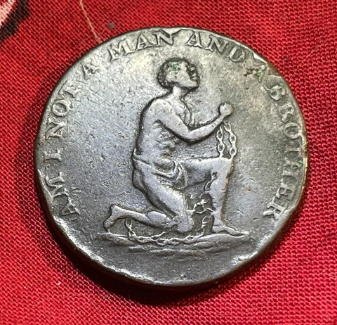 1795 “Am I Not A Man”  Anti-Slavery Conder Token Spence, Halfpenny V Collectible Cover