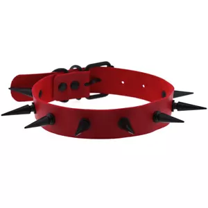 Collar con remaches - rojo, negro - Imagen 1 de 1