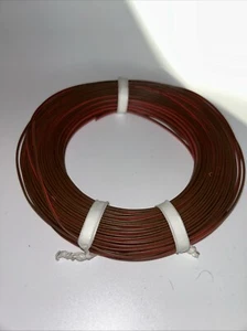 fil 50 Mètres Rouge et Brun . Multi Brin 0,14 Mm - Photo 1/2