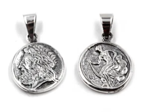 Ciondolo moneta antica argento 925 simbolo gioiello nuovo - Foto 1 di 1