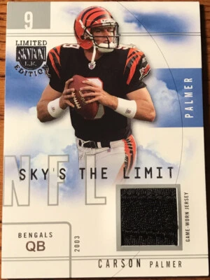 2003 Skybox LE Sky’s The Limit Jerseys Carson Palmer #SL-CP2 Cincinnati Bengals - Image 1 of 2