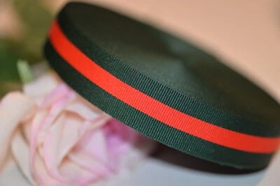 2 yards Gucci inspired green and red striped woven ribbon DIY - Great Quality - Image 1 of 2