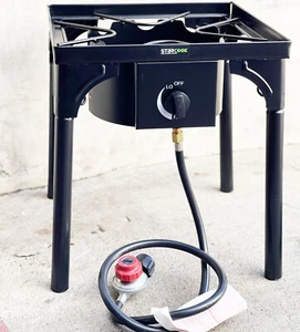 Stand Up LP Propane Burner 20,000 BTU Outdoor Stove Camping Cooker w/Regulator - Picture 1 of 8
