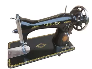 Rara máquina de coser manivela manual vintage Singer 15, 15K con calcomanías de trébol - Imagen 1 de 9