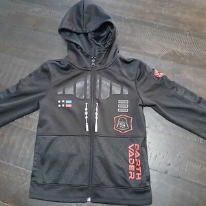 Star Wars Darth Vader Zip up Boys Hoodie Black size 7 - Picture 1 of 2