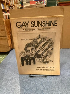 GAY SUNSHINE No 18 / June/July 1973 Queer Gay Studies Harold Norse - Imagen 1 de 2