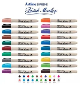 Artline Supreme Brush Marker Pen - Vivid Colours - Improved Stroke Accuracy - Picture 1 of 49