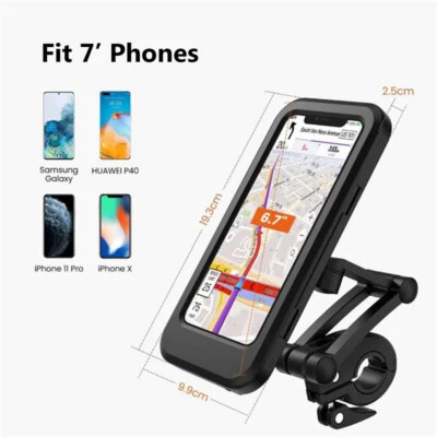 Bicycle Bike Motor Waterproof Phone Case Mount Holder Handgrip Clip for Phones  - Image 1 of 4