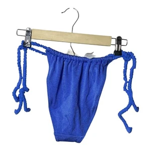 Aerie royalblau Scrunch Bikinihose zum Binden – Größe Large neu mit Etikett gerippt strukturiert Schwimmen - Bild 1 von 4