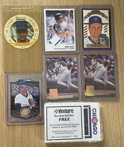 Mark Grace card collection - rare, bat/jersey cards, full 1988 David Berg set