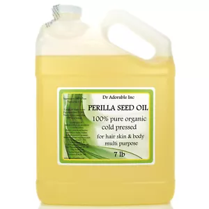 Premium 7 LB / 1 Gallon Perilla Seed Oil 100% Pure Organic Cold Pressed Best - Picture 1 of 5