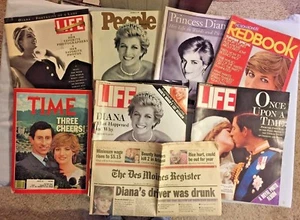 Princess Di Special - 7 Zeitschriften aus mehreren Quellen und eine Zeitung - Bild 1 von 1