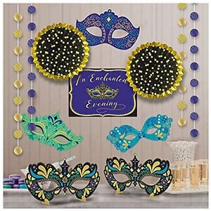 A Night in Disguise Masquerade Mask Mardi Gras Party Room Decorating Kit