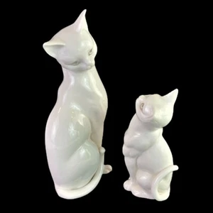 Vintage Lenwile Ardalt Verithin Porzellan Mama Katze & Kätzchen Figuren 7934 Japan - Bild 1 von 11