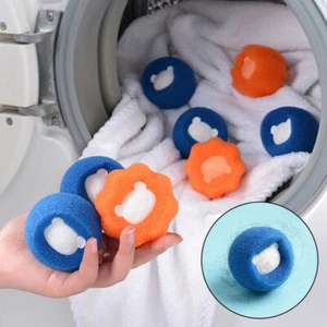 2/6 Clothing Care Washing Tools Hair Lint Remover Pet Fur Catcher Laundry Ball ; - Picture 1 of 16