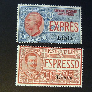 ITALIA ITALY 1915 Colonie LIBIA Espressi SVR I° Tipo  2V. CPL SET MNH/MH ss.1/2 - Imagen 1 de 1