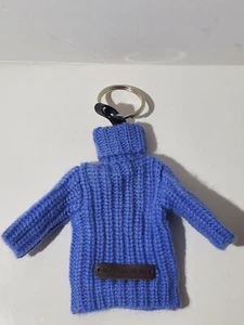 Magaschoni Mini Blue Turtleneck Sweater Keychain - Picture 1 of 3