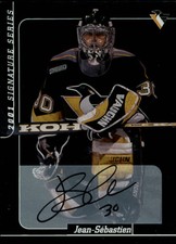 2000-01 BAP Signature Series Autographs Hockey Card #200 Jean-Sebastien Aubin
