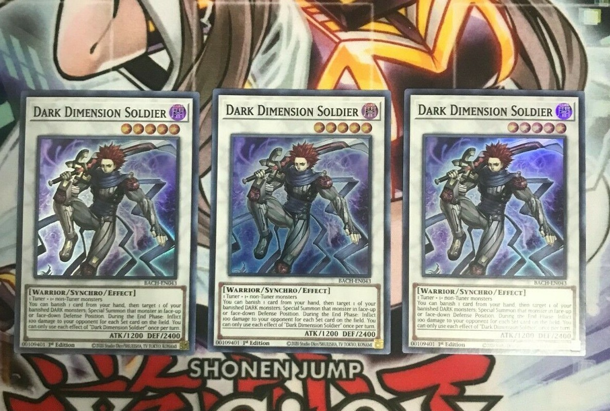 Yugioh x3 Dark Dimension Soldier BACH-EN043 Super Rare 1st Edition NM | eBay