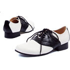 Ellie Sock Hop Lace Up round toe Oxford Saddle Heels Adult Women Shoes105/SADDLE