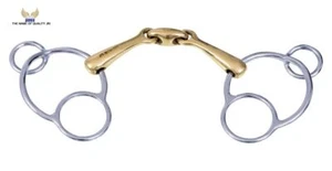 Horse Mouth Bit Stainless Steel Snaffle Bit Horse Ring Hollow Jointed Mouth - Picture 1 of 30