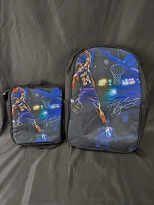 Los Angeles Lakers Kobe Bryant NBA Premium Backpack W/ Insulated Lunch Bag New - Picture 1 of 13