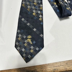 Cuadrados geométricos vintage corbata condesa Mara azul monograma - Imagen 1 de 4