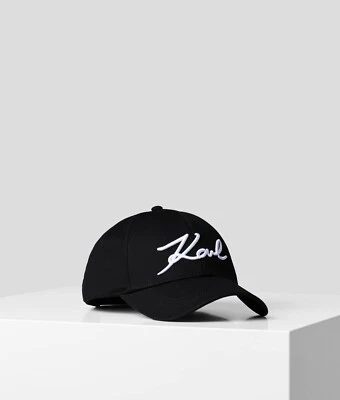 Karl Lagerfeld 男女通用棒球帽,可调节均码,标志性标志,时尚贴合 — 第 1/4 张图片